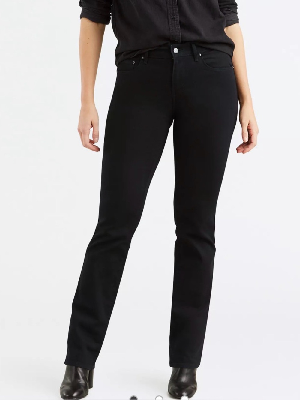 Levi's Women's Black Straight-Leg Jeans